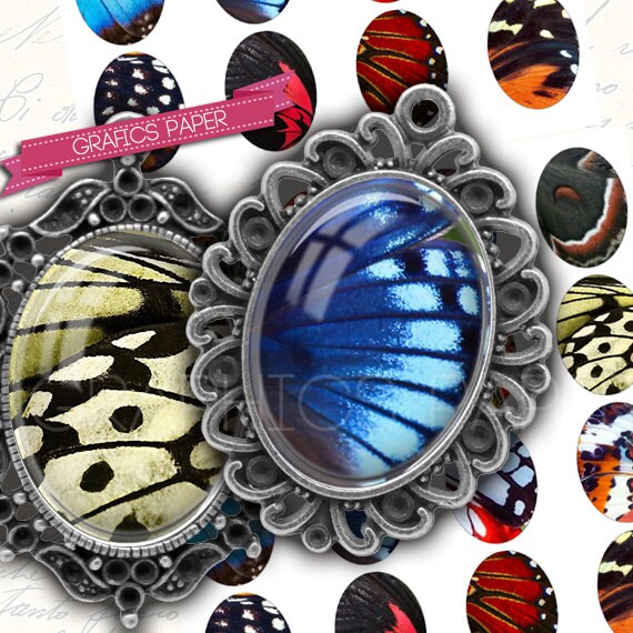Butterfly wings Patterns digital collage sheet by GraphicsPaper