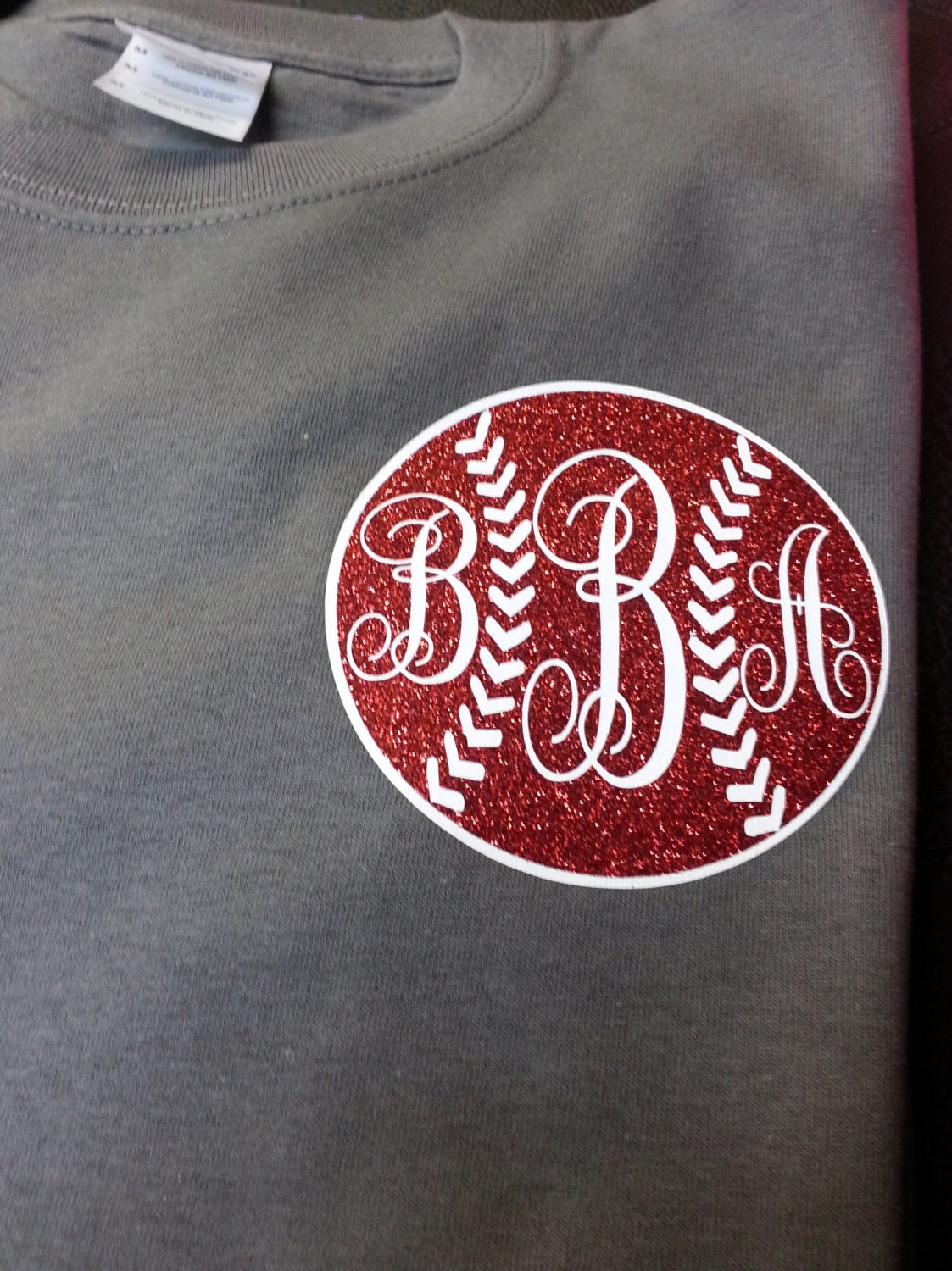 Monogram Baseball TShirt by DiddlyDots on Etsy
