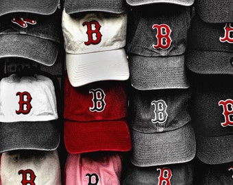 Boston Red Sox, Red Sox Canvas, Boston Prints, Red Sox Posters, Red Sox Hats, Boston Art, Boston Sports Decor, Red Sox, Man Cave