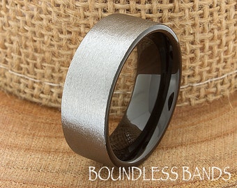 wave tungsten carbide wedding ring