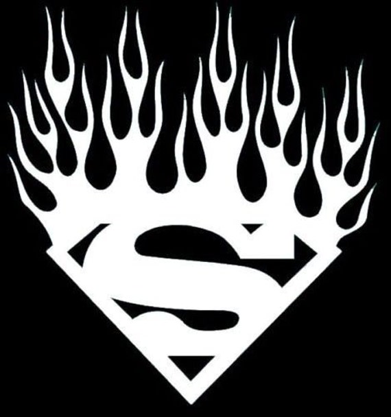 Superman logo Flame Kids Playroom Home Wall by StickersLike