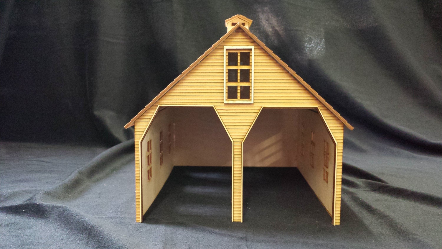 O Scale 2 Bay Engine House Kit Model Railroad Train Building