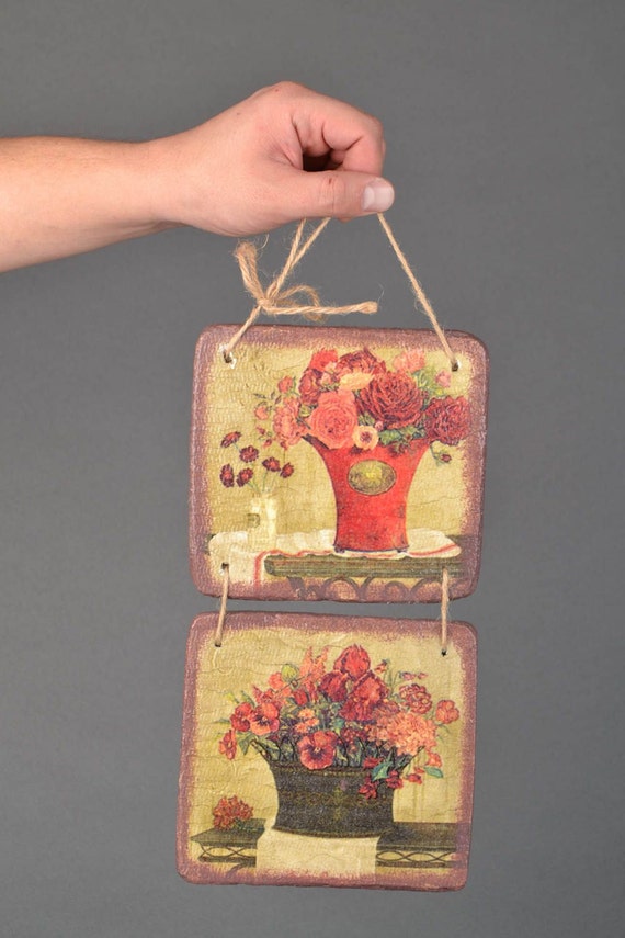 Decoupage wall panel by HomeEsthetic on Etsy