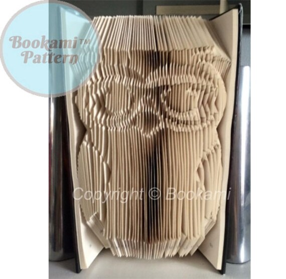 Book Folding/Art Pattern 'Owl 2' 523 Pages/262 Folds by Bookami