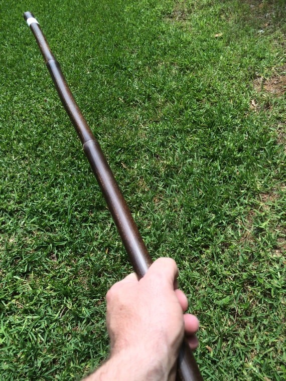 Youth Bo Staff 47" Just 1" less than 4 feet long. Black Bamboo fire