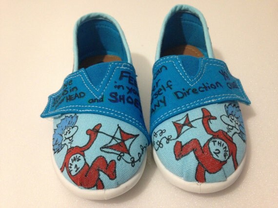 Items similar to Custom Kids Dr. Seuss Shoes on Etsy