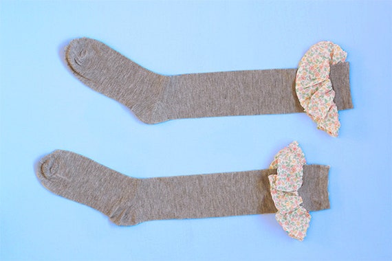 knee high socks with frills