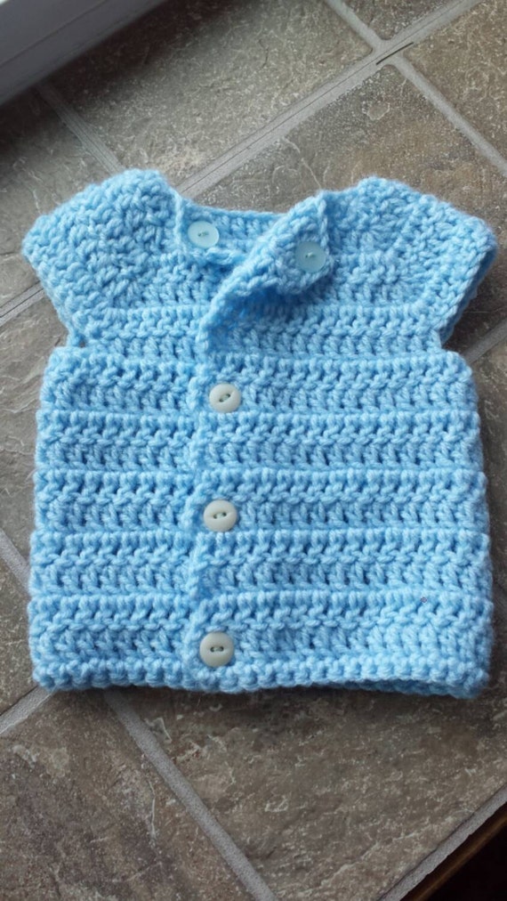 Items similar to Crochet Baby Vest, Unisex Crochet Baby Vest, with