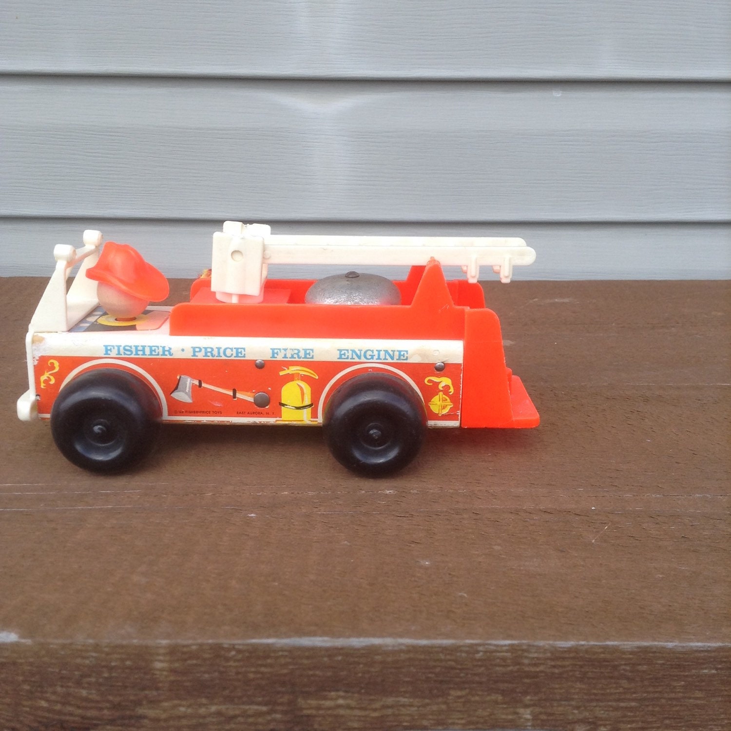 little people fisher price fire truck
