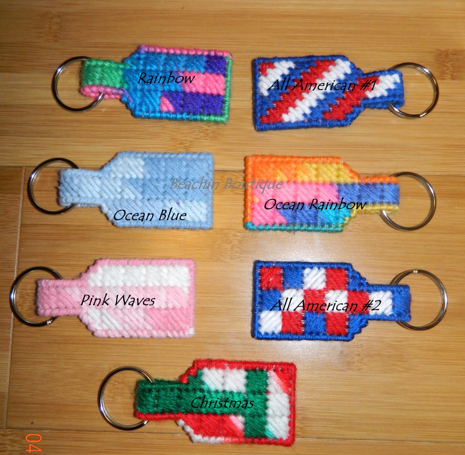Download Plastic canvas Key Chains by BeachinBoutique on Etsy
