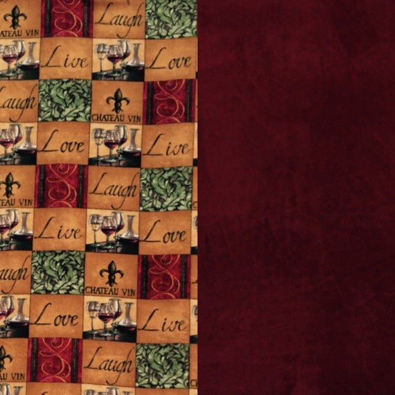 Fleece Adult Wine Blanket A212461