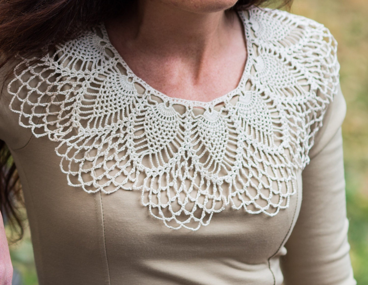 Hand made crochet collars Knitted detachable collar Hand