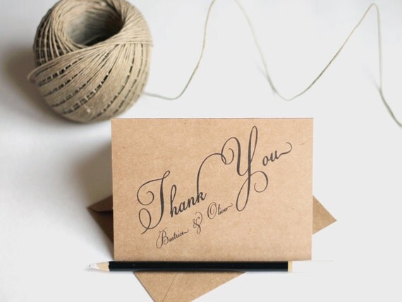 Rustic Thank You Cards Rustic Wedding Thank You Cards Wedding