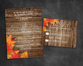 Fall Wedding Invitation {deposit}