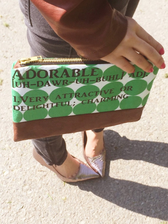 Quote clutch adorable by HeyDaySunday on Etsy