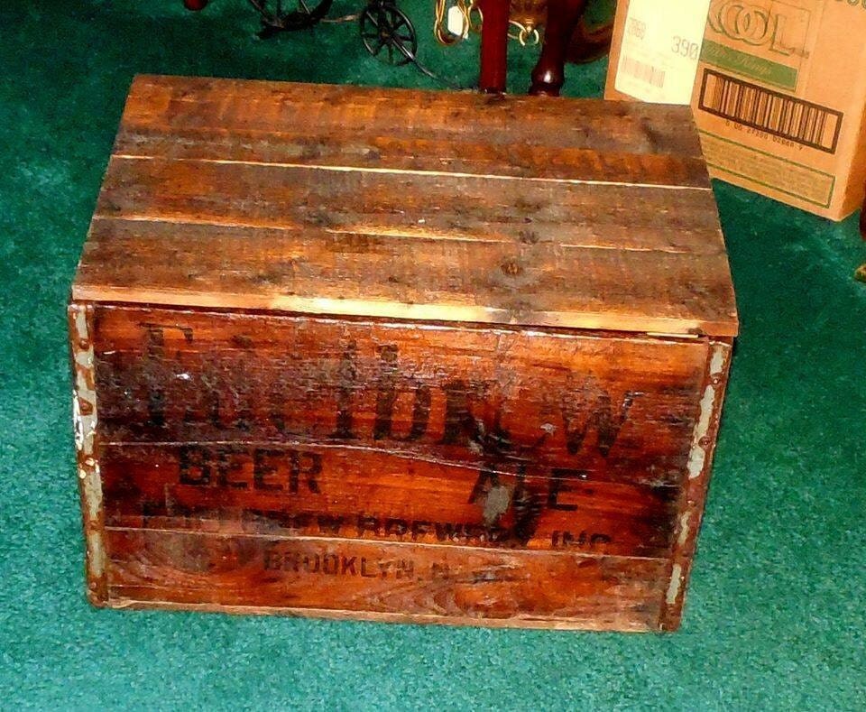 Antique wooden beer crate