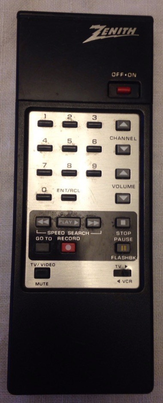 Items similar to Vintage 80's Zenith tv/vcr remote control on Etsy