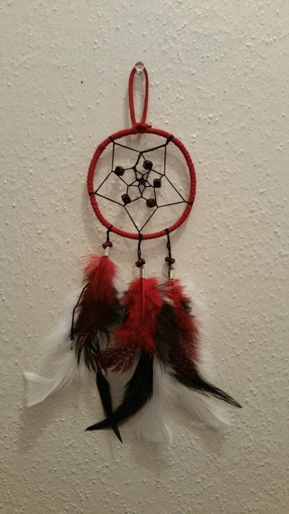 Black and Red Dream Catcher by MoonChildCreations88 on Etsy