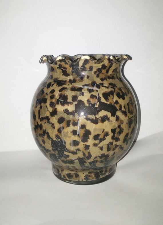 Leopard Print/Pattern Vase hand decorated by TwistedDesignVase