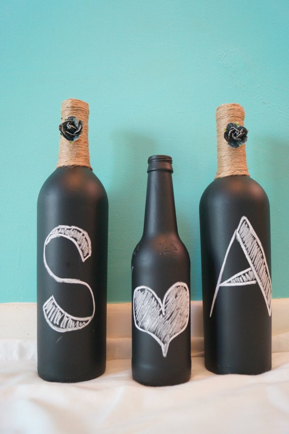 Custom Painted Wine Bottles