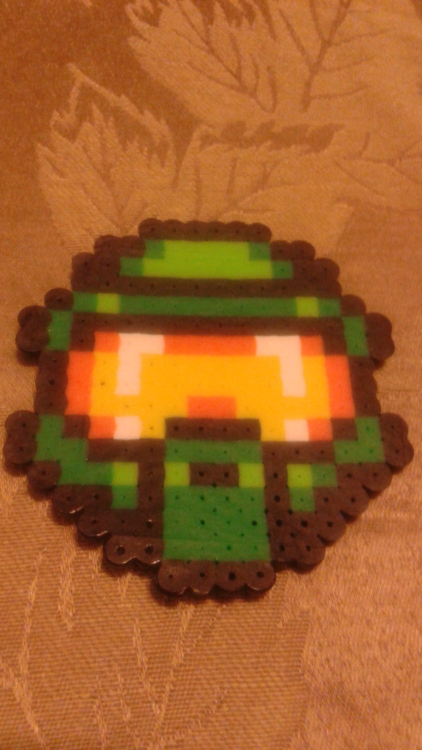 Halo Mask Helmet Perler Piece by AnimeGamerBoyCrafts on Etsy