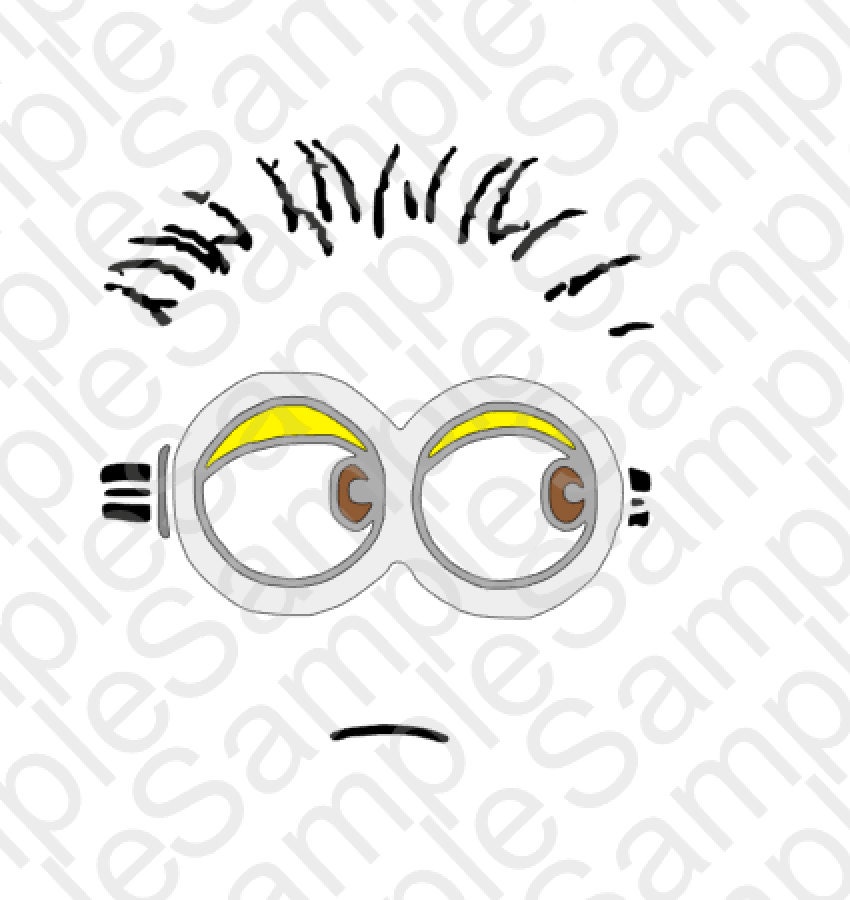 Download Minion Face T Shirt Inspired SVG and DXF Cut by ...