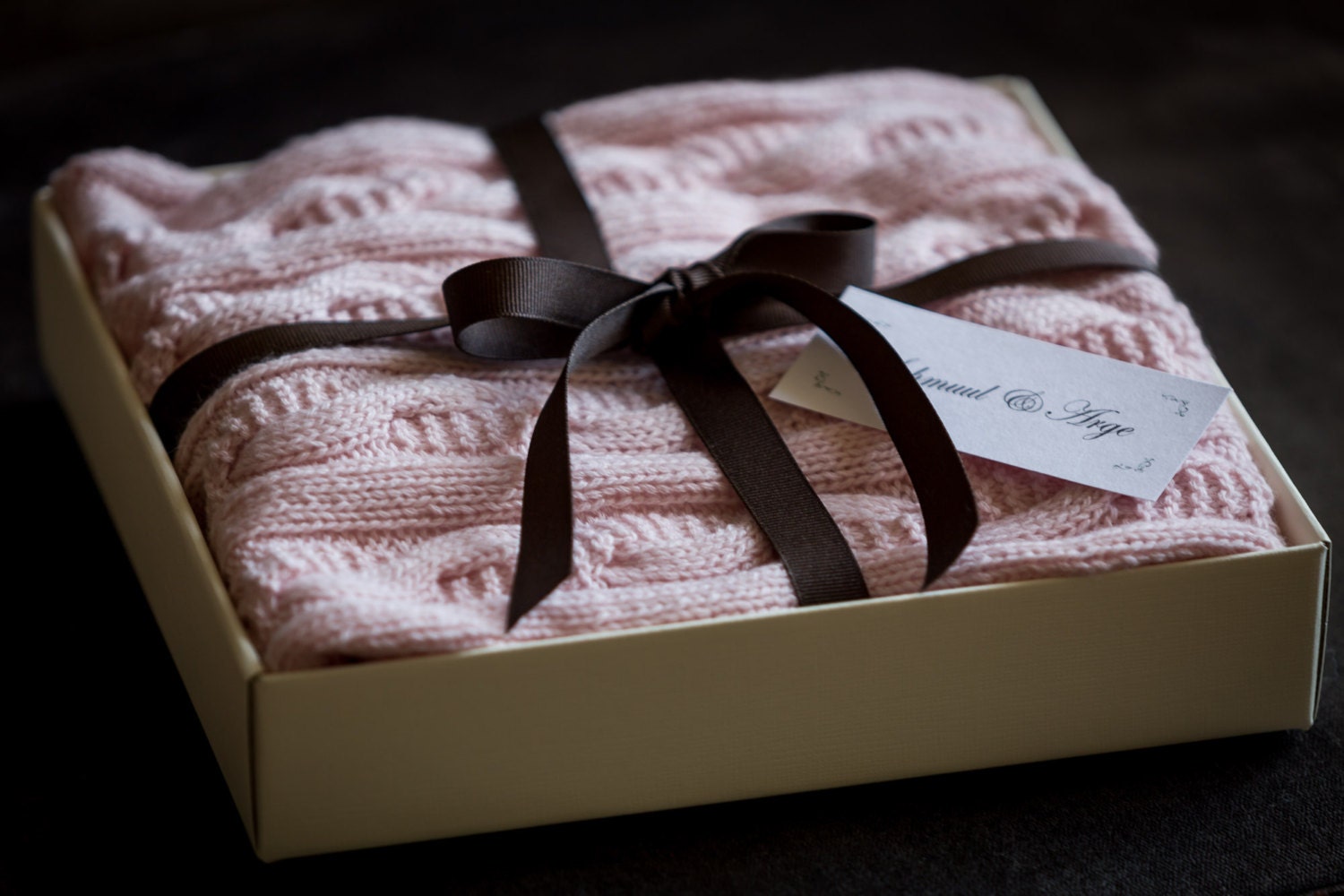 Cashmere Baby Blanket in Pink