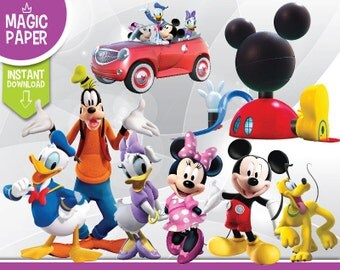 Mickey Mouse Clubhouse Clipart - Disney Digital 300 DPI PNG Images, Photos, Scrapbook, Digital, Cliparts - Instant Download