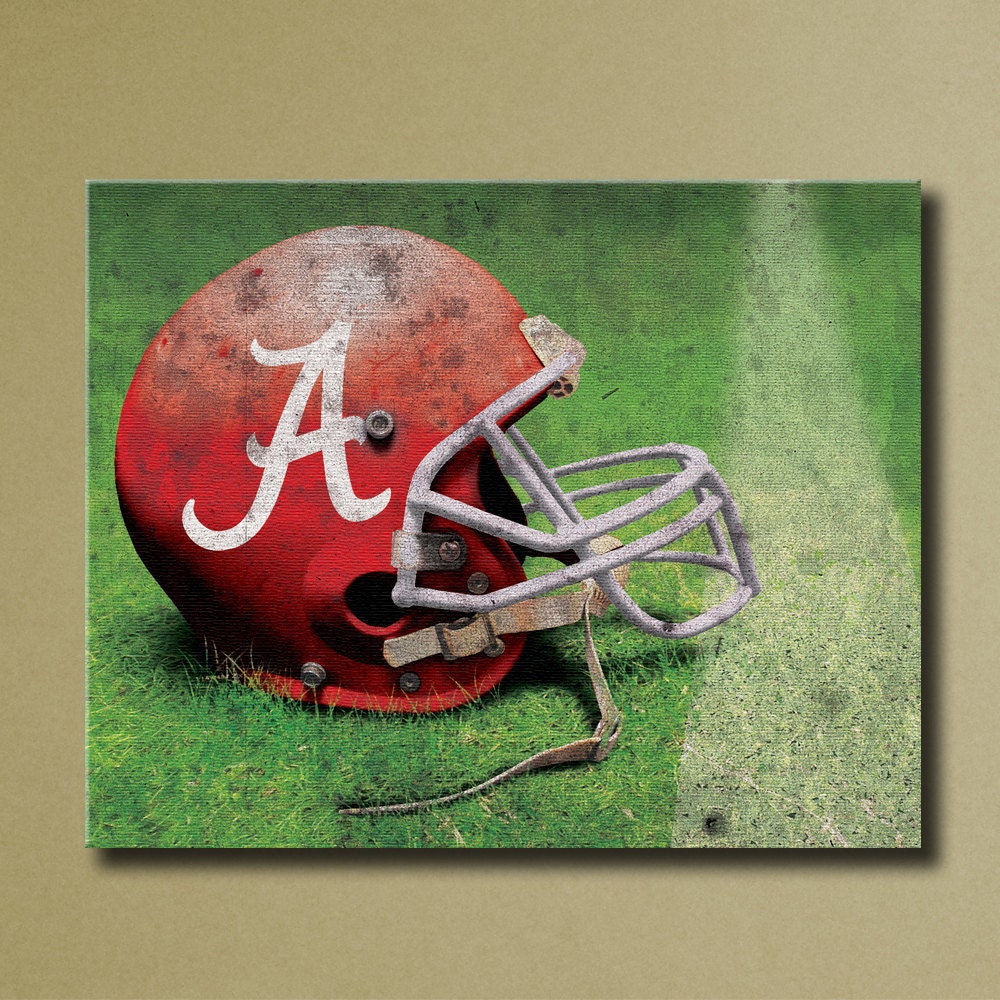 Alabama Crimson Tide Canvas Wall Art Grunge by SportsCorner