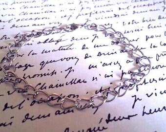 Silver Charm Bracelet - 1 pc. - Blank Charm Bracelet - Add a Charm Bracelet - Iron Charm Bracelet