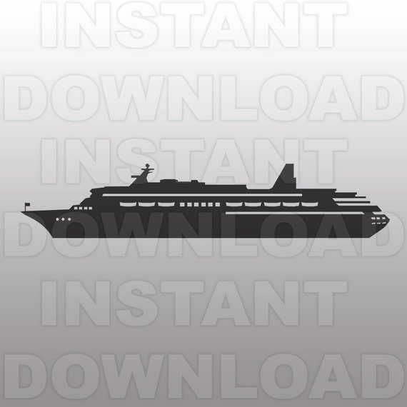 Cruise Ship SVG File Cutting Template-Clip Art for by sammo