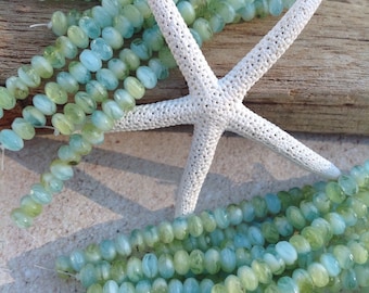 Supplies,bead, glass, czech glass beads ,czech picasso bead,faceted rondelle,czech rondell,faceted beads, 3x5 mm rondelle,glass,blue,greens.