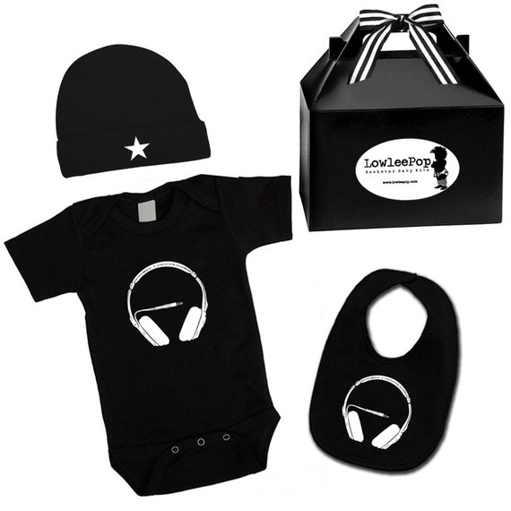 Items similar to Punk Rock Baby Boy Rockstar Kit black creeper onesie