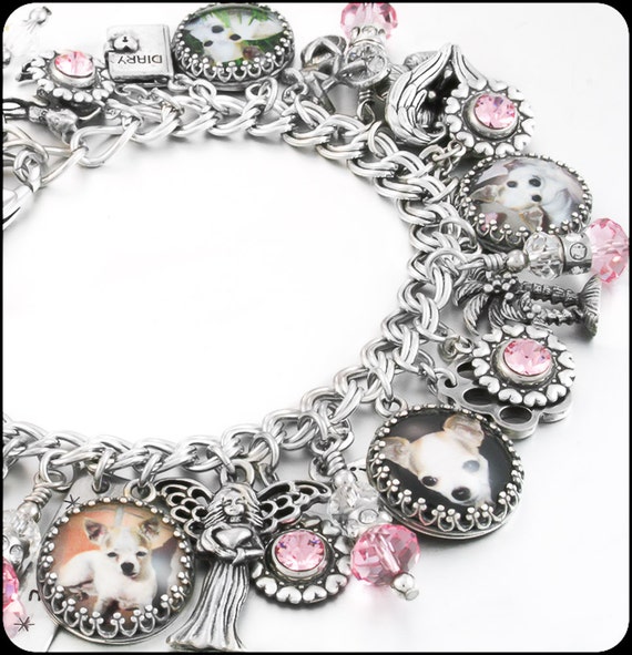 Personalized Dog Charm Bracelet Customized by BlackberryDesigns