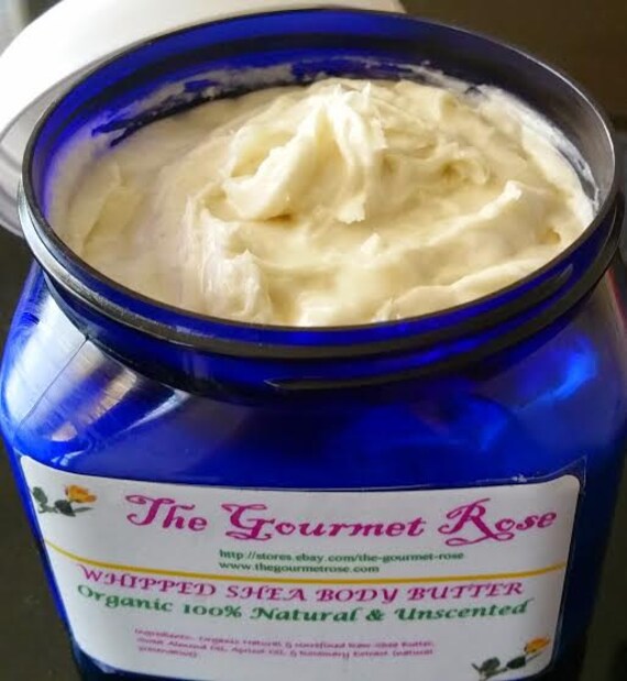 16 oz ORGANIC WHIPPED SHEA Body Butter Dry Skin Remedy Cream