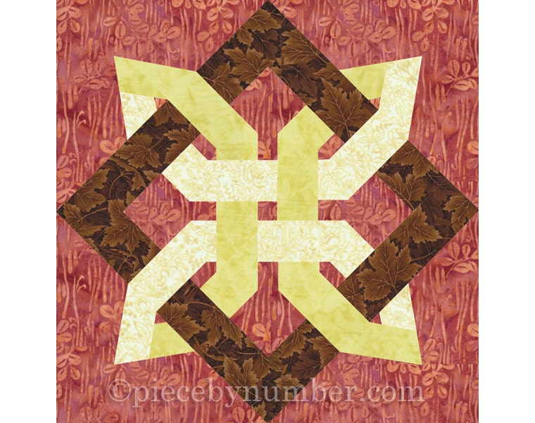 Lugano Clover quilt block, paper piecing quilt patterns, celtic knot patterns, knot quilt ...
