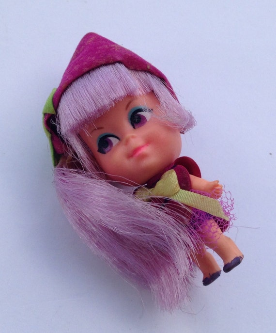 Vintage Mattel Liddle Kiddle Greta Grape Doll in a Bottle. ◅. ▻ - il_570xN.770109834_44g6