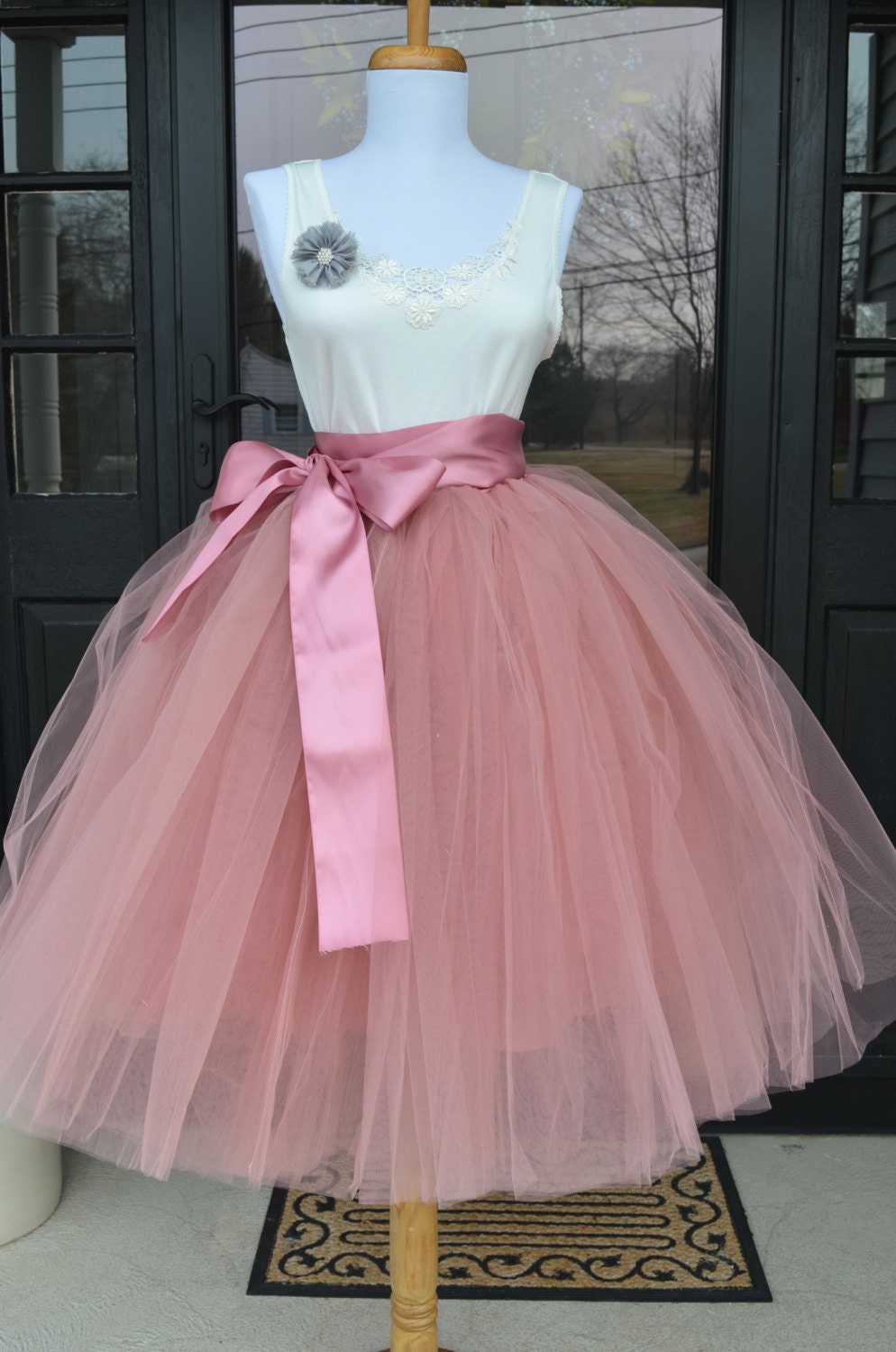 Dusty Pink Tutu Rose Pink Tulle skirt Mauve Pink tutu