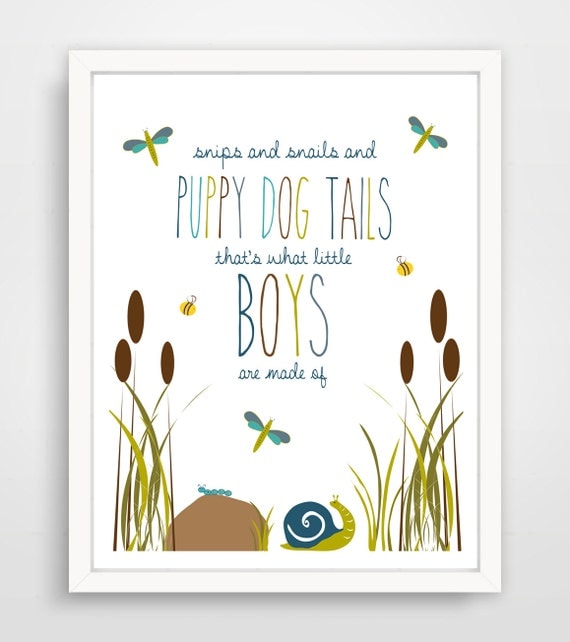 Snips and Snails and Puppy Dog Tails Snail Garden Blue