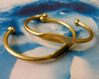 Raw Brass Bangle Bracelet with ID Blank 1074RAW x1