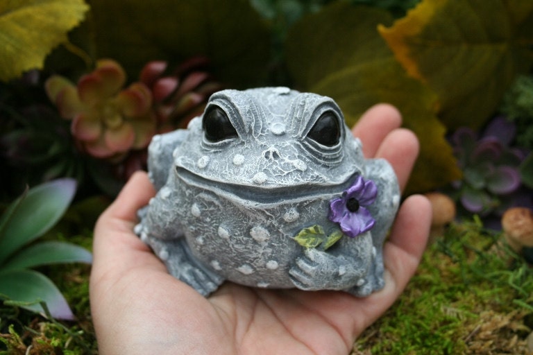 Garden Frog Ornament Concrete Outdoor Garden by PhenomeGNOME