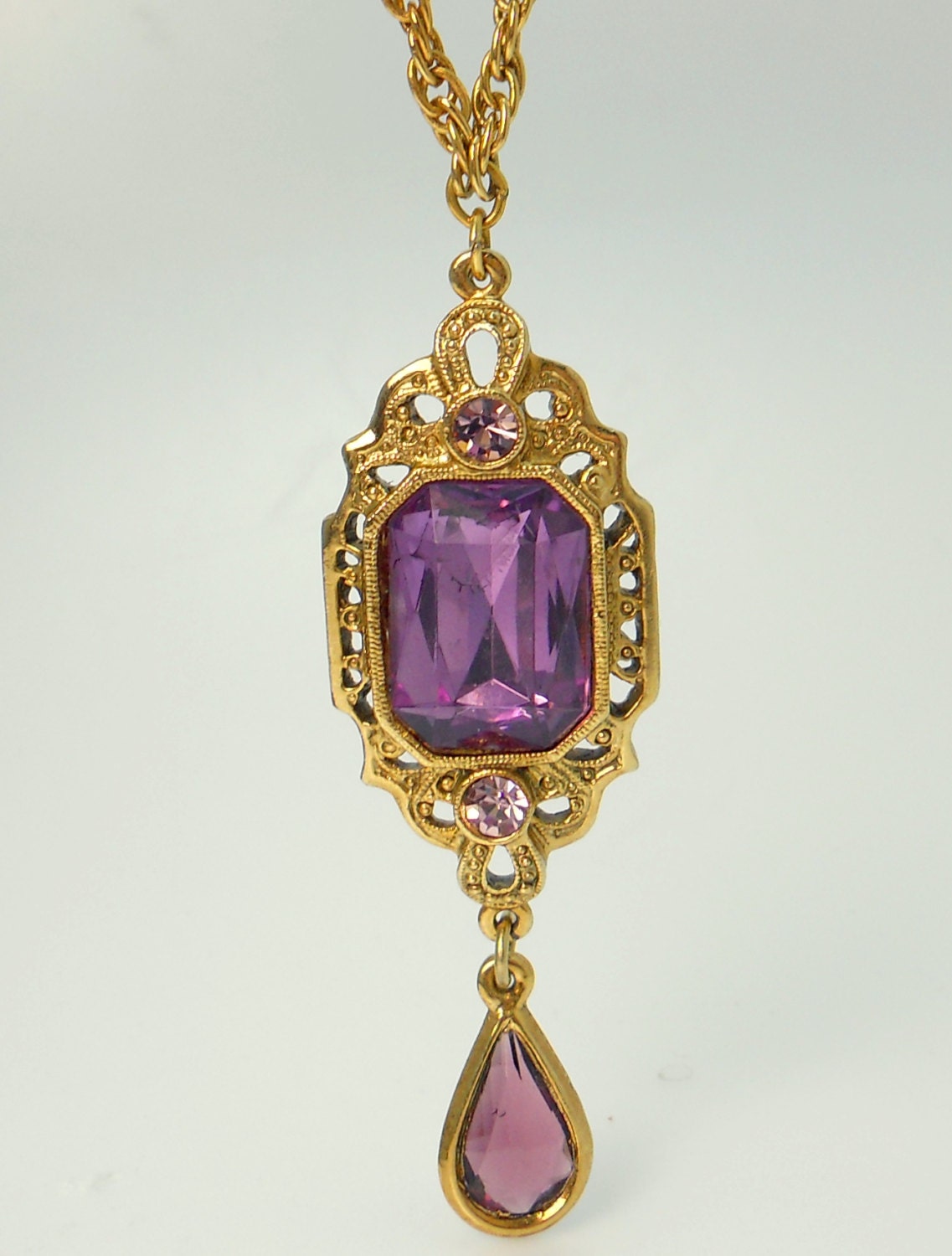 On Hold 1928 Jewelry Co Amethyst Pendant Necklace