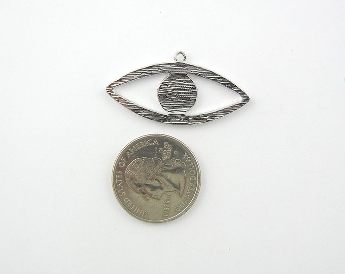 Silver-tone Eye Pendant