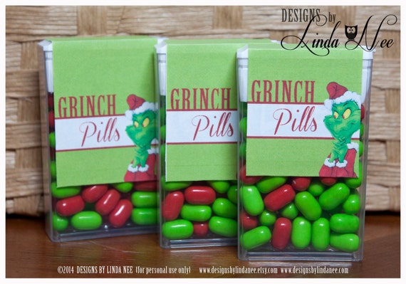 Printable Grinch Poem for Grinch Pill Favors