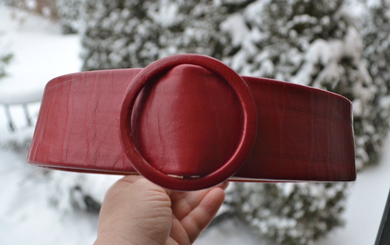 ladies red belt