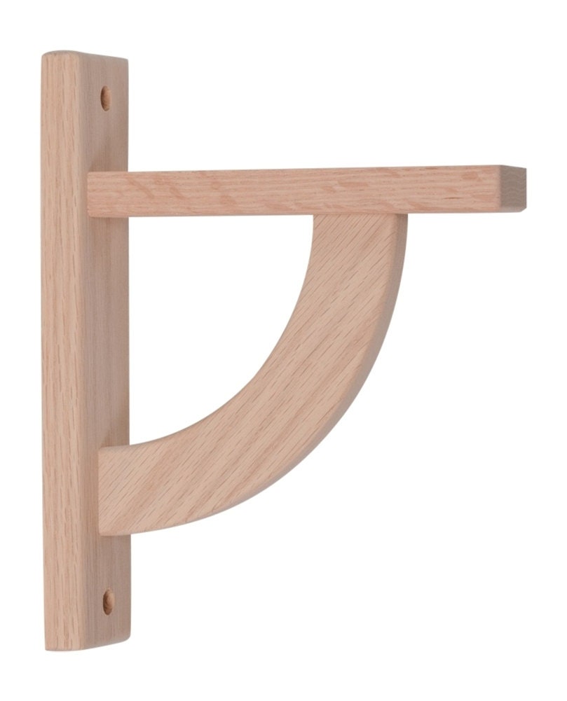 Wood Shelf Bracket Oak Convex 8 by woodpony1 on Etsy