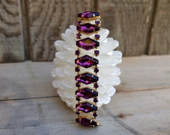 Vintage Amethyst Rhinestone Bracelet