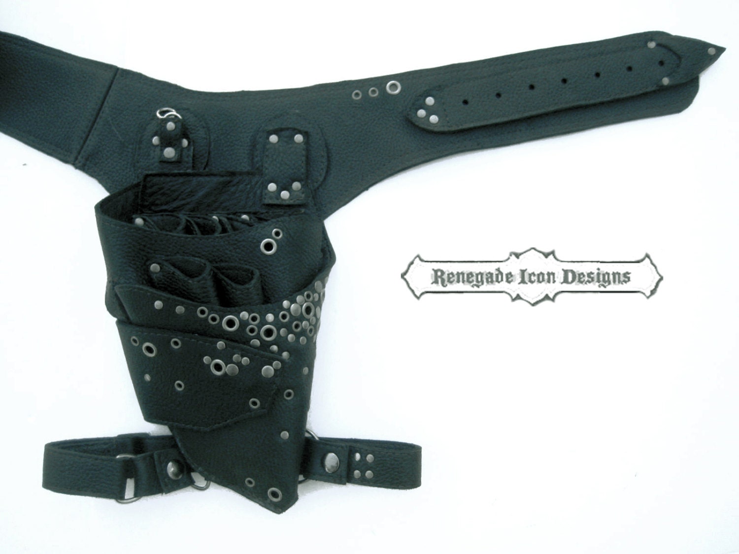 stylist shears holster belt with leg strap quality by Renegadeicon