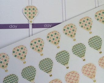 Planner Stickers Hot Air Balloons Stickers Planner Stickers