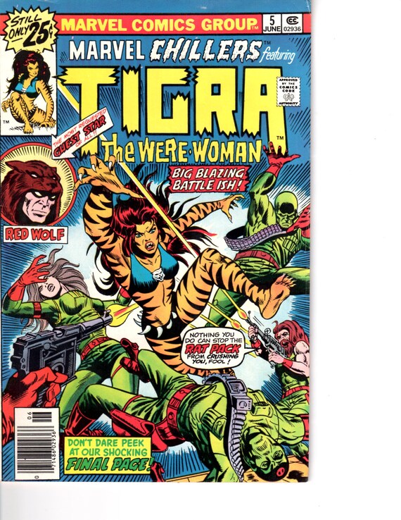 Tigra The WERE-WOMAN comic books 5 and 6 Marvel Comics 1976
